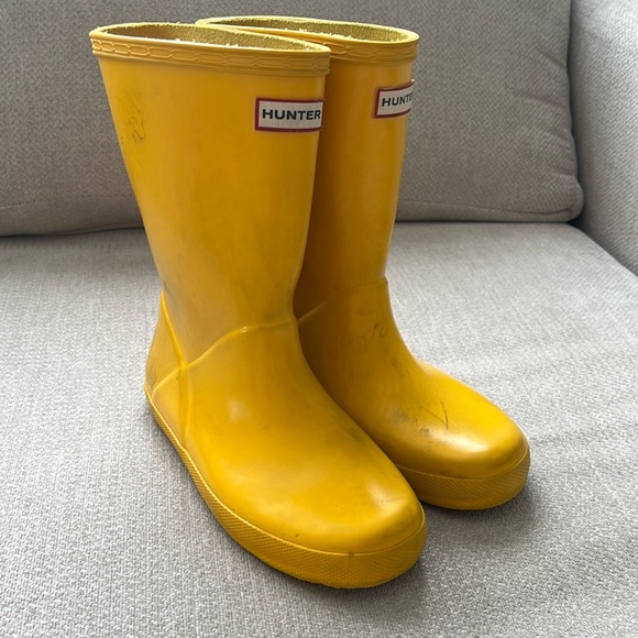 Hunter Original Rubber Rain Boot Size 13B Yellow - Picture 1 of 11